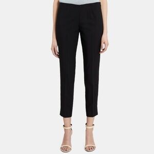 Theory Black Virgin Wool Belise 3 Sevona Pants Size 8